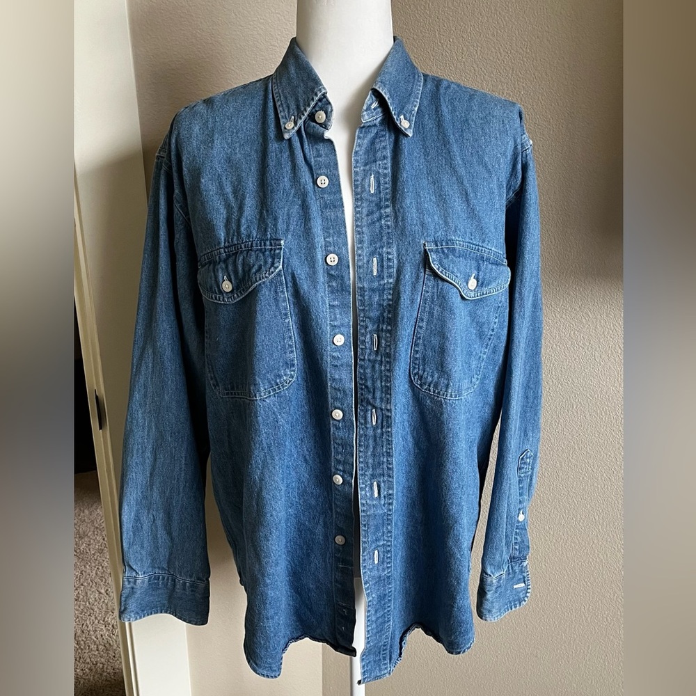 Denim button down (M)